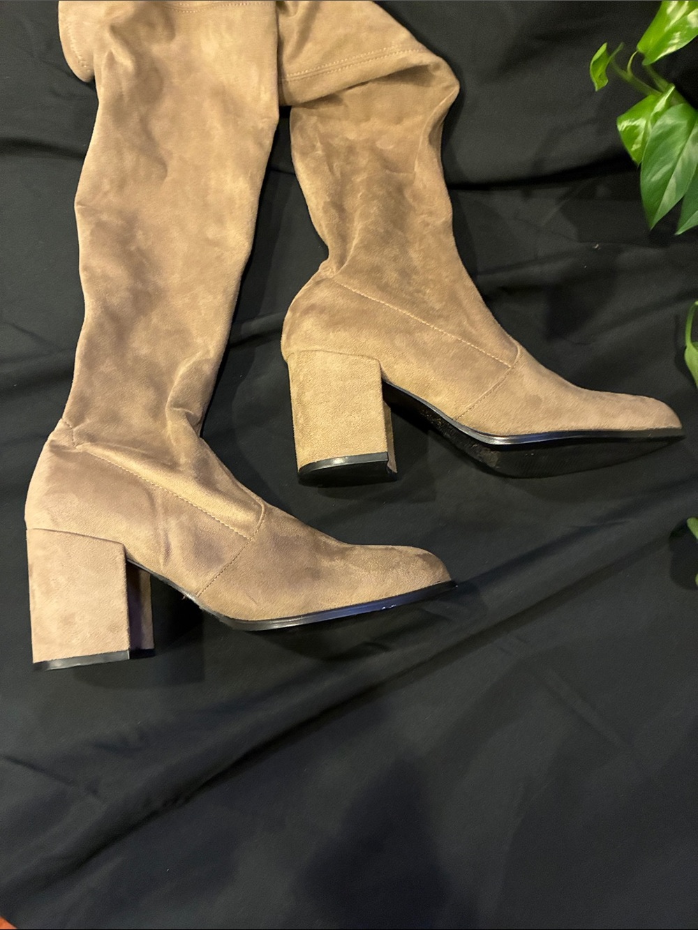 New Size 7.5 Steve Madden Slayer Over the Knee Taupe Boots (ABBA) - Picture 9 of 15